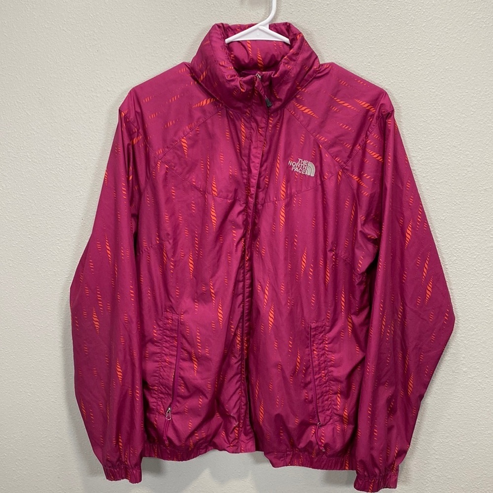 The North Face hot pink wind breaker‎ jacket
